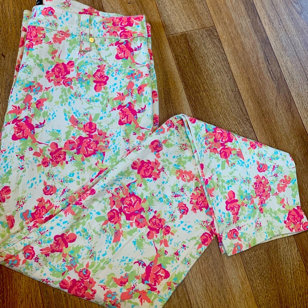 WILLI SMITH FLORAL SKINNY JEANS SIZE 10